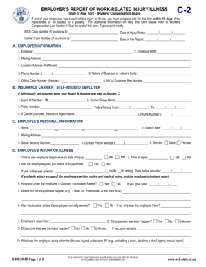 New York Employer's Report of Work-Related Injury/Illness
