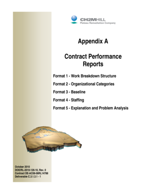 Appendix A Contract Performance Reports Format 1 - Hanford Site - hanford