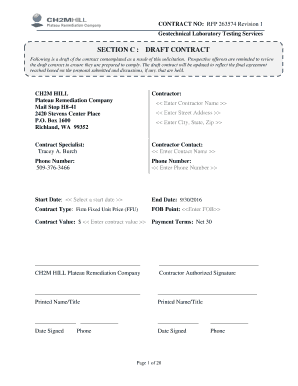 ch2m hill hanford sample rfp form