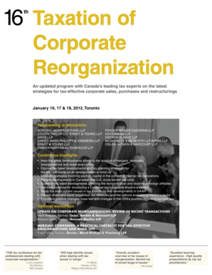 Taxation of Corporate Reorganization - Federated Press