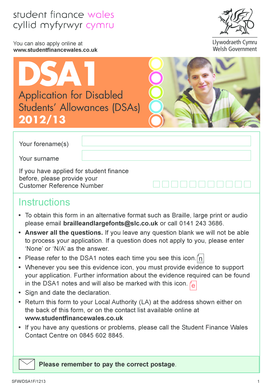 DSA1 Application for Disabled Students' Allowances