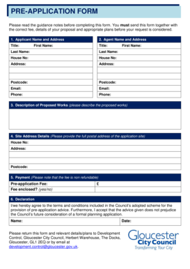 UK Pre-Application Form