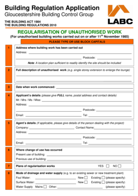 Building Regulation Application