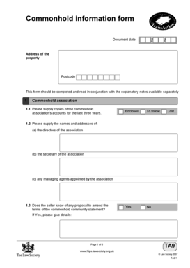 Commonhold Information Form
