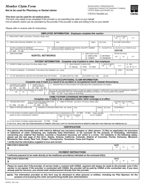 CIGNA Medical Claim Form