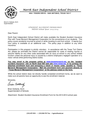 Student Accident Insurance Enrollment Form