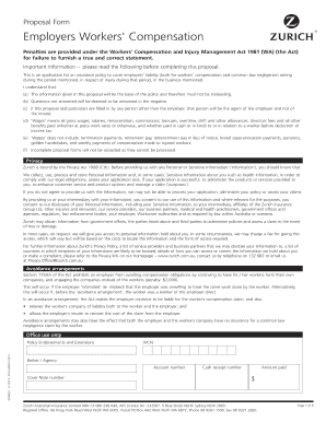 Workers' Compensation Proposal Form