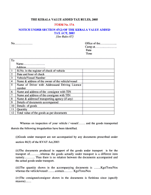 Kerala VAT Notice Under Section 47(2)