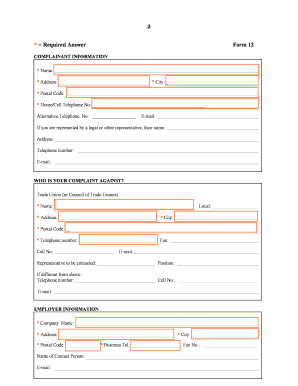 Section 12 Complaint Form