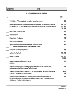 IFTA License Application Form
