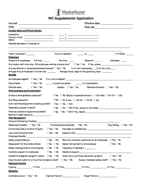 WC Supplemental Application