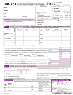 Columbus Business Income Tax Return