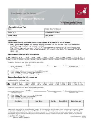 Florida Income Protection Benefits Enrollment Form