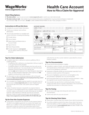 WageWorks Health Care Account Pay Me Back Claim Form