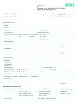 Income Tax Form C