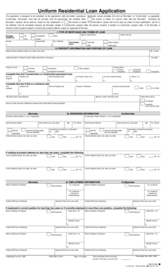 Uniform Residential Loan Application