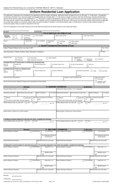 Uniform Residential Loan Application