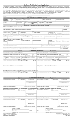 Uniform Residential Loan Application