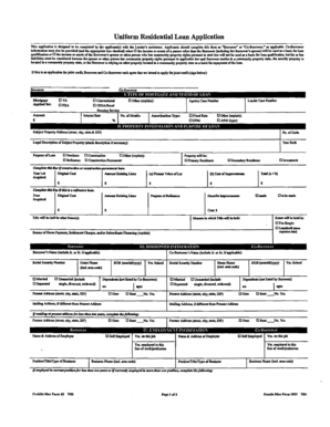 Uniform Residential Loan Application