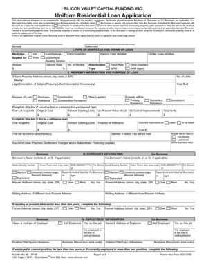 Uniform Residential Loan Application