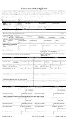 Uniform Residential Loan Application