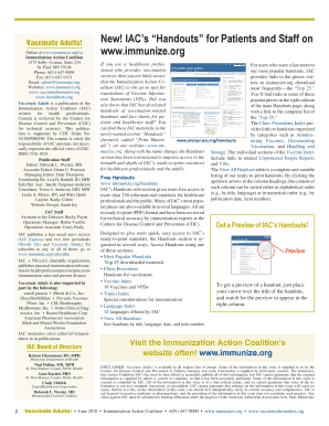 Adult Immunization Screening Questionnaire