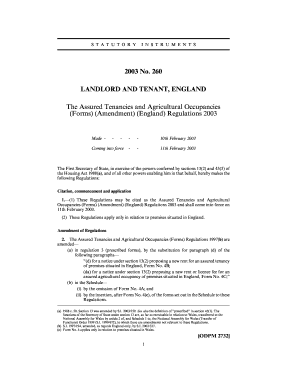Landlord’s Notice Proposing New Rent for Assured Tenancy