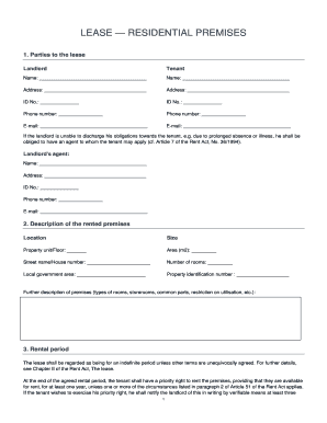 Residential Lease Agreement