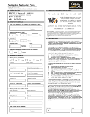Residential Rental Application Form