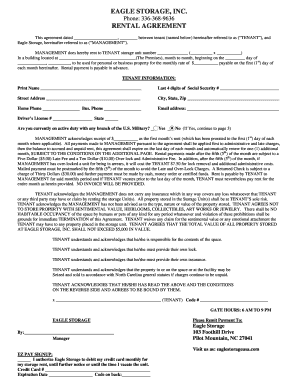 Eagle Storage Rental Agreement