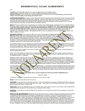 Residential Lease Agreement