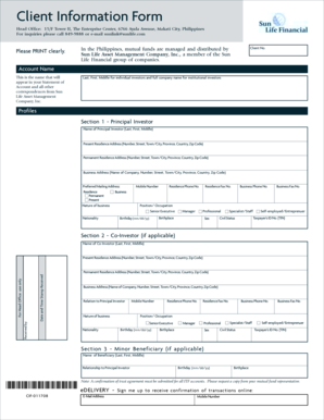 Client Information Form