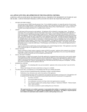 Rental Application Form