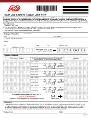FSA Health Care Claim Form