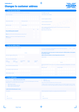 Halifax Customer Address Change Form
