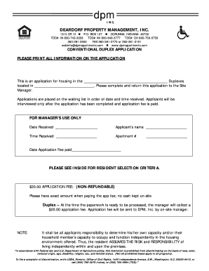 Conventional Duplex Application