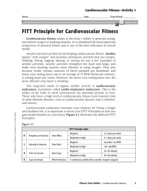 FITT Principle for Cardiovascular Fitness - GlencoeMcGraw-Hill