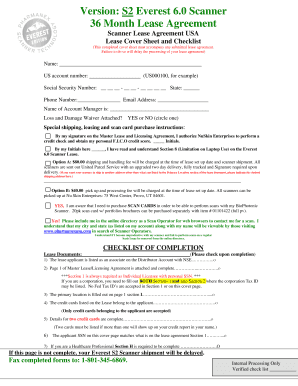 36 Month Scanner Lease Agreement