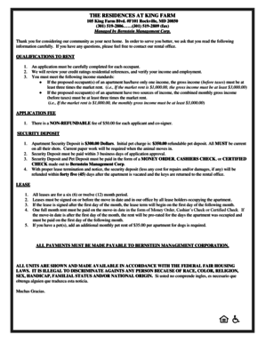 Residential Lease Application