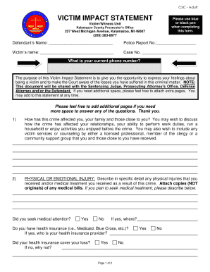 Victim Impact Statement