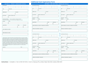 Additional Card Application Form