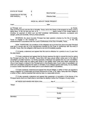 Texas Business License Bond