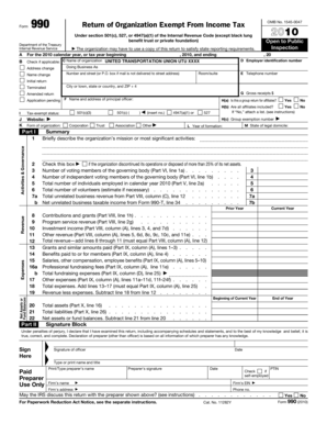 Form 990 Return of Organization Exempt From Income Tax