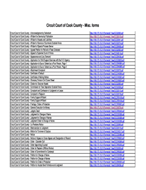 appearance form cook county - Editable, Fillable & Printable Templates