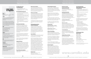 Carroll Community College Registration Form