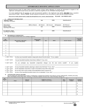 Affordable Housing Application