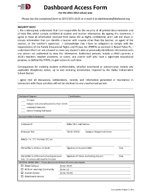 Dashboard Access Form