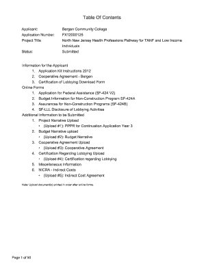 Application for Federal Assistance SF-424