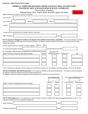 Approval Form for Master's Thesis