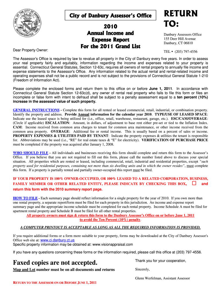 Fillable Online FILING INSTRUCTIONS The Assessor s Office is preparing